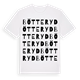 White t-shirt med Bötteryd ordlek t-shirt