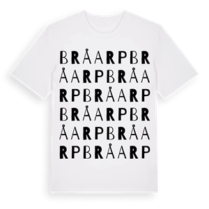 Bråarp ordlek t-shirt – ekologisk bomull t-shirt från Pinshirt