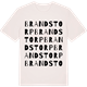 Vintage White t-shirt med Brandstorp ordlek t-shirt