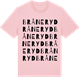 Pink Cotton t-shirt med Bråneryd ordlek t-shirt