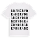 White t-shirt med Bråneryd ordlek t-shirt