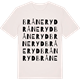 Vintage White t-shirt med Bråneryd ordlek t-shirt