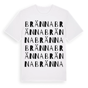 Bränna ordlek t-shirt – ekologisk bomull t-shirt från Pinshirt