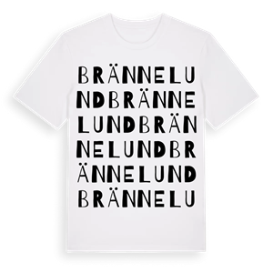 Brännelund ordlek t-shirt – ekologisk bomull t-shirt från Pinshirt