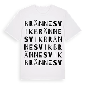 Brännesvik ordlek t-shirt – ekologisk bomull t-shirt från Pinshirt