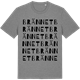 Mid Heather Gray t-shirt med Brännet ordlek t-shirt