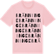 Pink Cotton t-shirt med Bränninge ordlek t-shirt