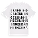 White t-shirt med Bränninge ordlek t-shirt