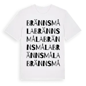 Brännsmåla ordlek t-shirt – ekologisk bomull t-shirt från Pinshirt