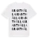 White t-shirt med Branthälla ordlek t-shirt