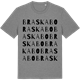 Mid Heather Gray t-shirt med Braskabo ordlek t-shirt