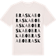Vintage White t-shirt med Braskabo ordlek t-shirt