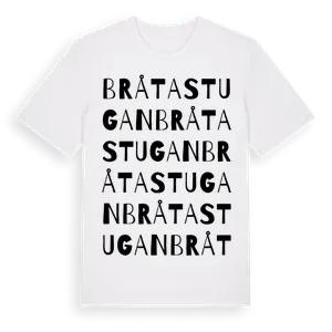 Bråtastugan ordlek t-shirt – ekologisk bomull t-shirt från Pinshirt