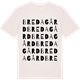 Vintage White t-shirt med Bredagård ordlek t-shirt