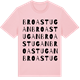 Pink Cotton t-shirt med Broastugan ordlek t-shirt