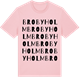 Pink Cotton t-shirt med Brobyholm ordlek t-shirt