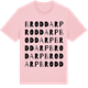 Pink Cotton t-shirt med Broddarp ordlek t-shirt