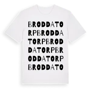 Broddatorp ordlek t-shirt – ekologisk bomull t-shirt från Pinshirt