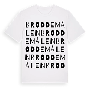 Broddemålen ordlek t-shirt – ekologisk bomull t-shirt från Pinshirt