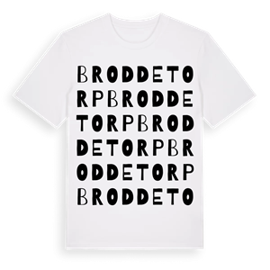 Broddetorp ordlek t-shirt – ekologisk bomull t-shirt från Pinshirt