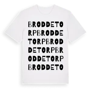 Broddetorp ordlek t-shirt – ekologisk bomull t-shirt från Pinshirt