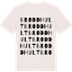 Vintage White t-shirt med Broddhult ordlek t-shirt