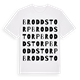 White t-shirt med Broddstorp ordlek t-shirt