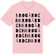Pink Cotton t-shirt med Brogården ordlek t-shirt