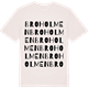 Vintage White t-shirt med Broholmen ordlek t-shirt