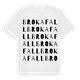 White t-shirt med Brokafall ordlek t-shirt
