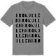 Mid Heather Gray t-shirt med Brokullen ordlek t-shirt