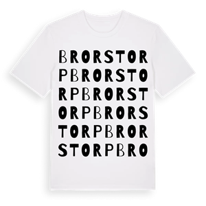 Brorstorp ordlek t-shirt – ekologisk bomull t-shirt från Pinshirt
