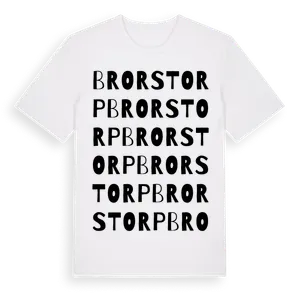 Brorstorp ordlek t-shirt – ekologisk bomull t-shirt från Pinshirt