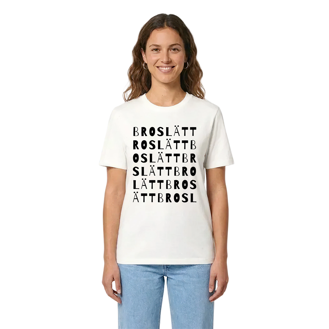 Broslätt ordlek t-shirt i miljö