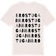 Vintage White t-shirt med Brostugan ordlek t-shirt