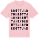 Pink Cotton t-shirt med Bröttjaryd ordlek t-shirt