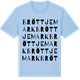 Blue Soul t-shirt med Bröttjemark ordlek t-shirt