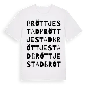 Bröttjestad ordlek t-shirt – ekologisk bomull t-shirt från Pinshirt