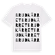 White t-shirt med Brudkärret ordlek t-shirt