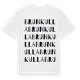 White t-shirt med Brunkulla ordlek t-shirt