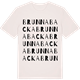 Vintage White t-shirt med Brunnabacka ordlek t-shirt