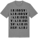 Mid Heather Gray t-shirt med Brunnsvik ordlek t-shirt