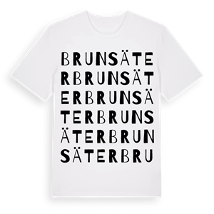 Brunsäter ordlek t-shirt – ekologisk bomull t-shirt från Pinshirt