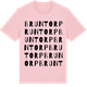 Pink Cotton t-shirt med Bruntorp ordlek t-shirt