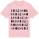 Pink Cotton t-shirt med Bruzaholm ordlek t-shirt