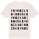 Vintage White t-shirt med Bryngelsgården ordlek t-shirt