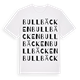White t-shirt med Bullbäcken ordlek t-shirt