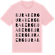 Pink Cotton t-shirt med Buraberg ordlek t-shirt