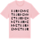 Pink Cotton t-shirt med Burhemmet ordlek t-shirt