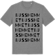 Mid Heather Gray t-shirt med Busshemmet ordlek t-shirt